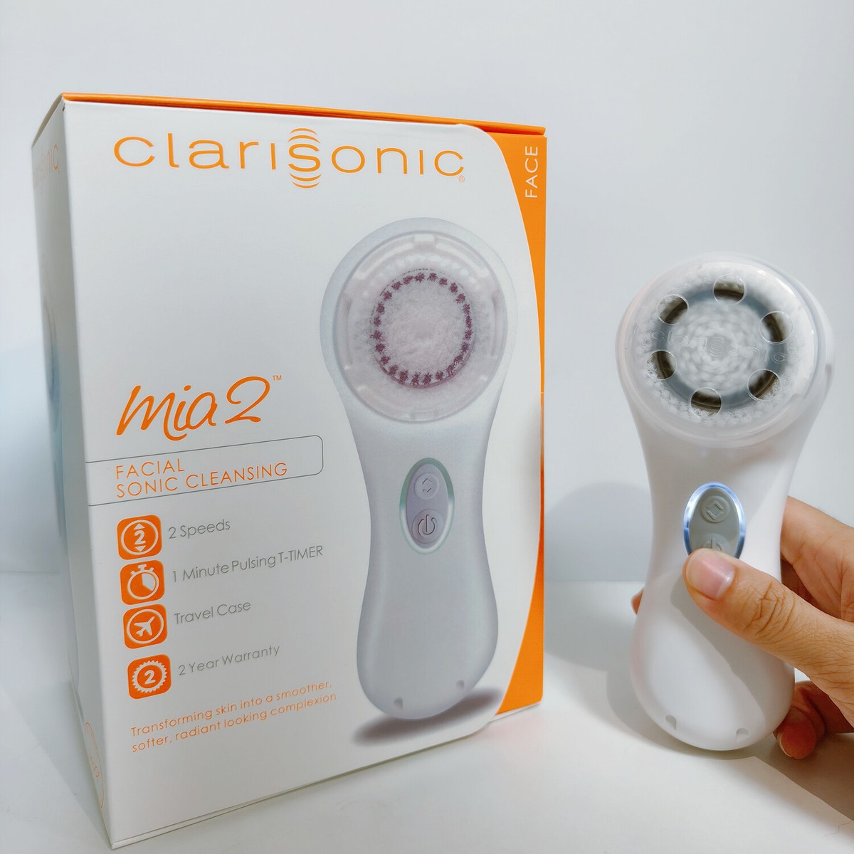 Clarisonic Mia 2 Sonic Facial Skin Cleansing Brush System,2 Speeds