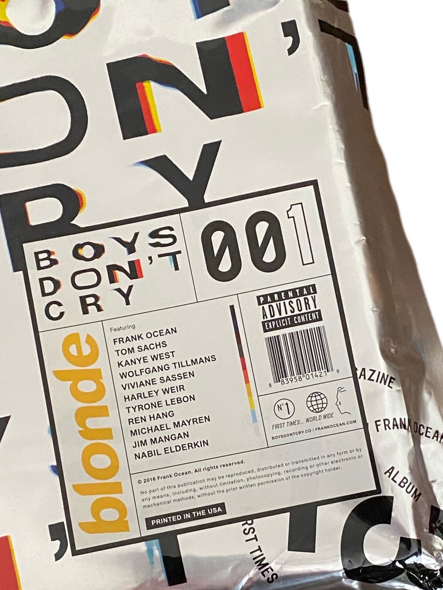 Unopened Frank Ocean 'Boys Don't Cry' Magazine 2016 Blonde