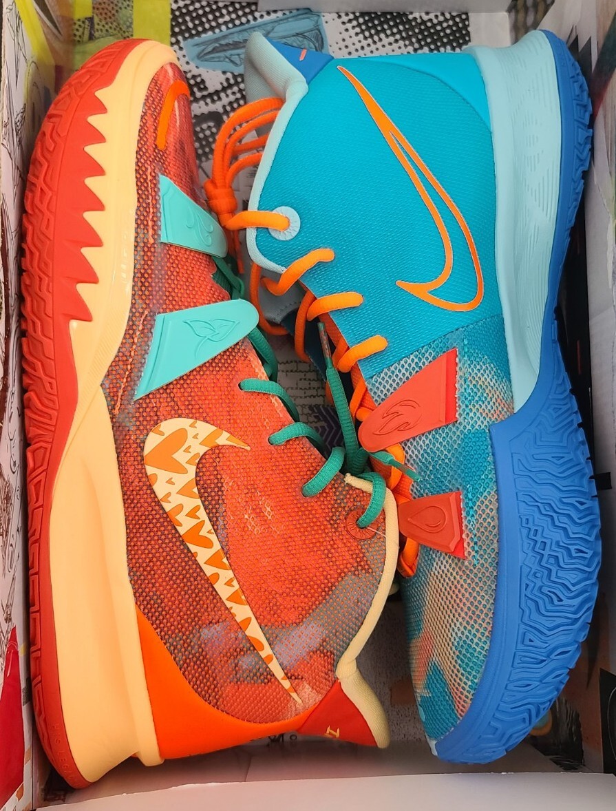 Size 13 Nike Kyrie 7 x Sneaker Room Mom Blue Orange Basketball