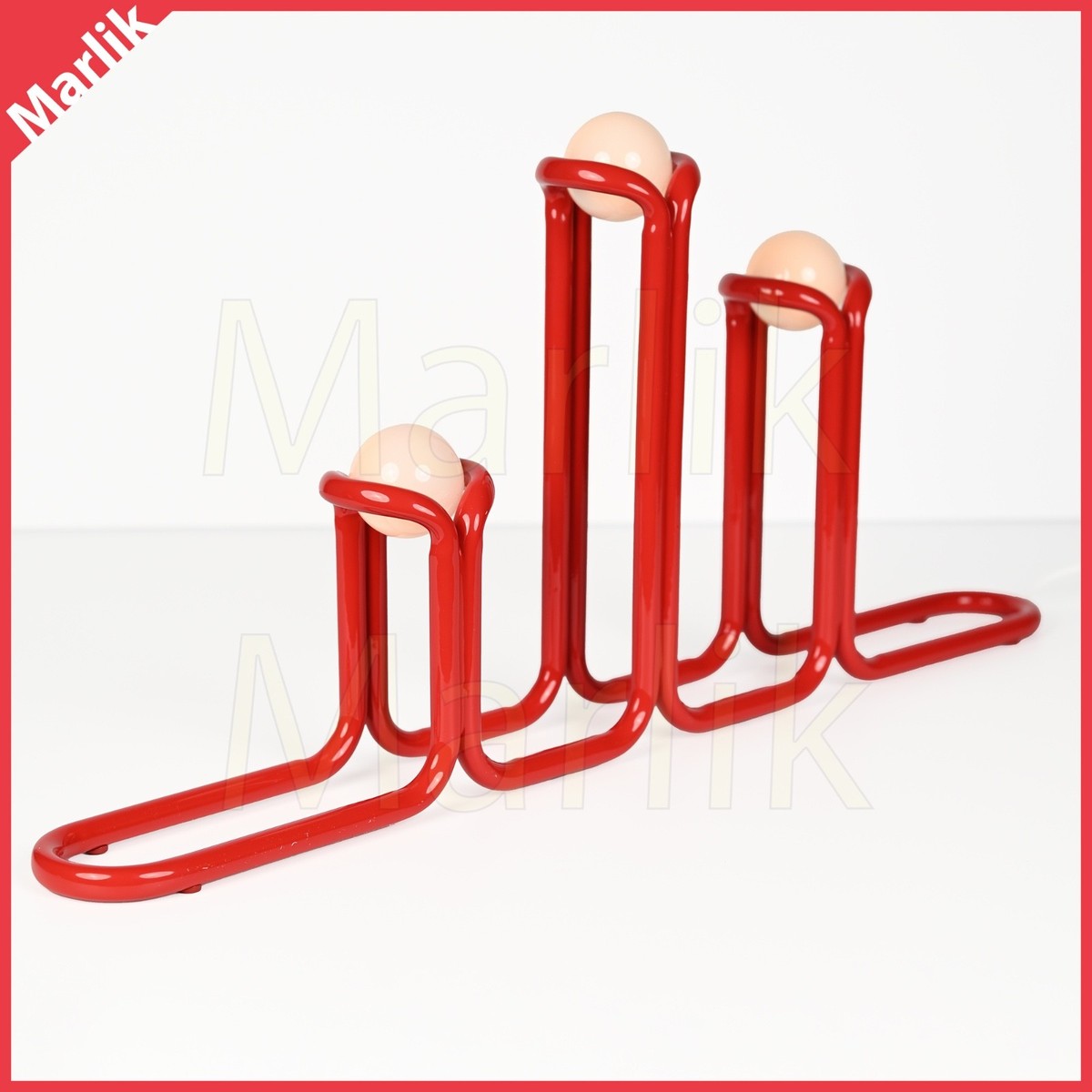 Gustaf Westman x IKEA STRALA LED Candelabra Table Lamp, Metal Red