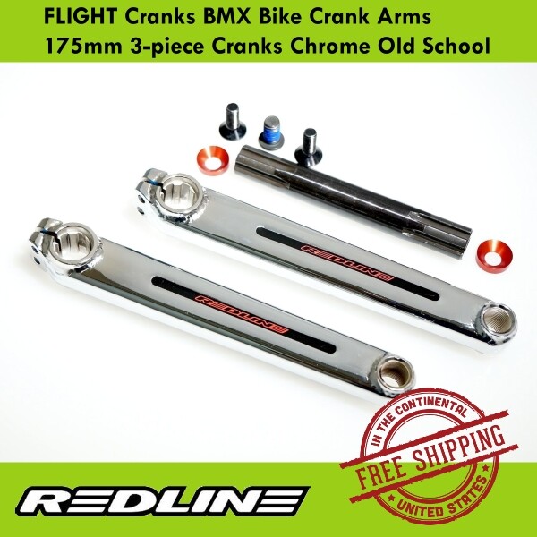 REDLINE FLIGHT Cranks BMX Bike Crank Arms 175mm 3-piece Cranks