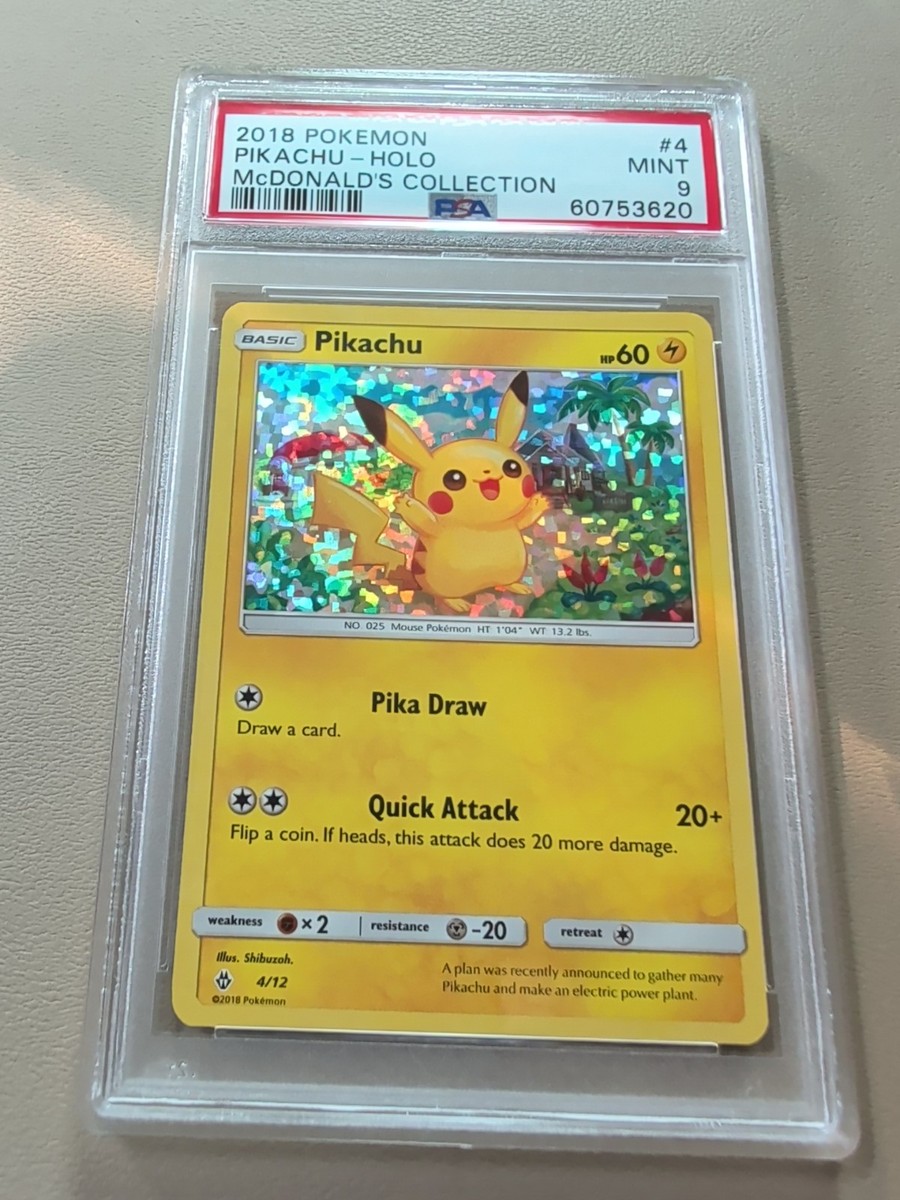 2018 Pikachu McDonald's Collection Promo Holo Card #4 Low Pop PSA