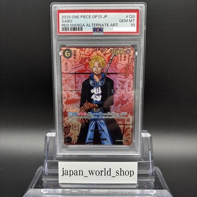PSA 10 Sabo Red OP13-120 Manga Alt Art Carrying on His Will One
