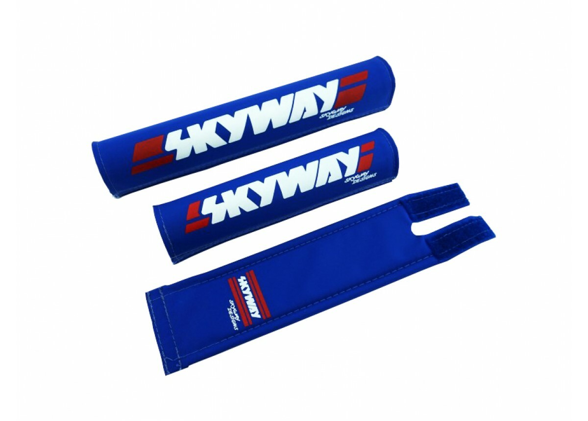 SKYWAY Bar Pads Retro Old School BMX Bike Frame 3 Pad Set Blue