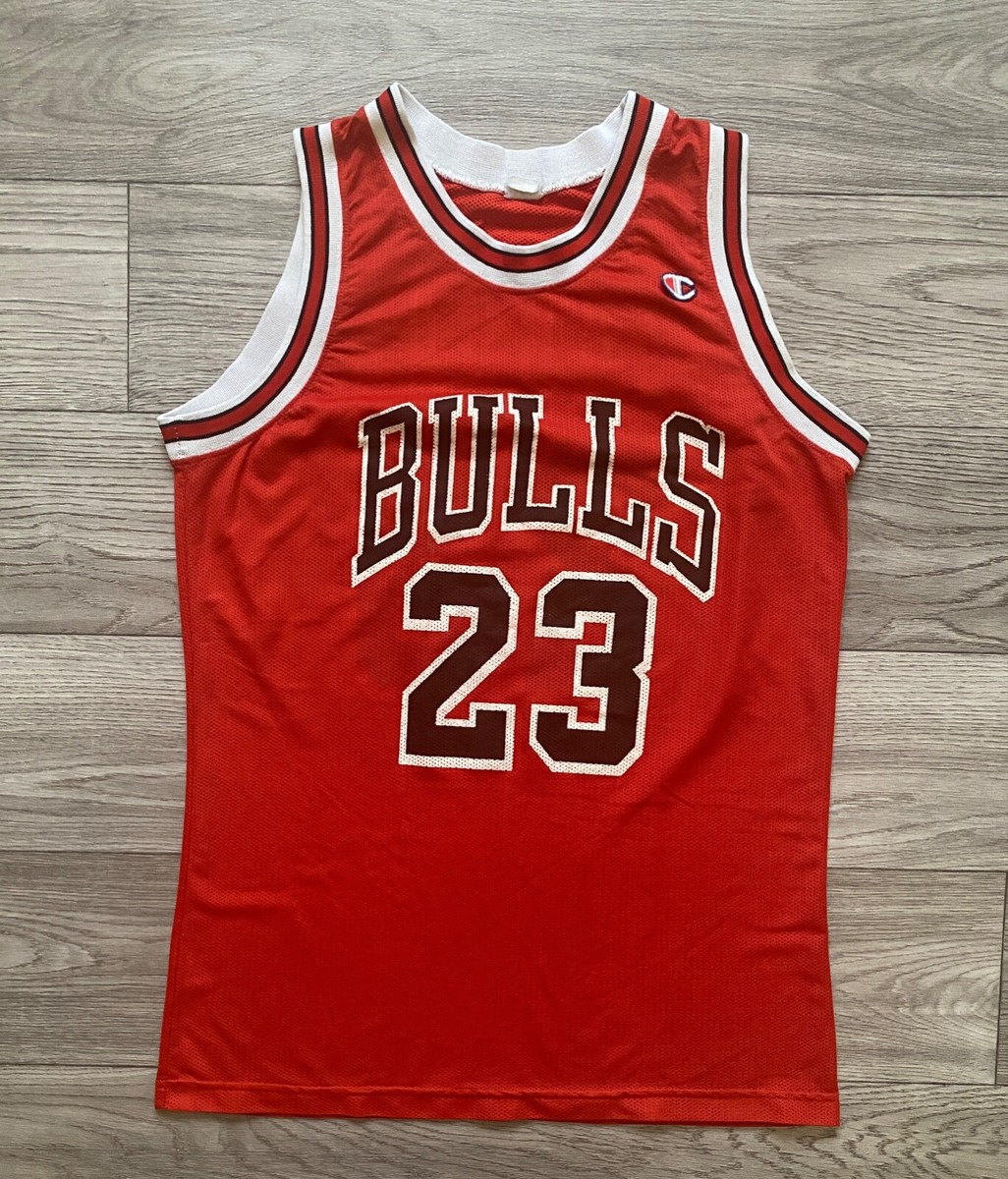 Rare Champion Vintage Chicago Bulls #23 Jordan 90s Jersey sz L | eBay