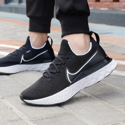 Nike React Infinity Run Flyknit CD4371-002 Black White Running