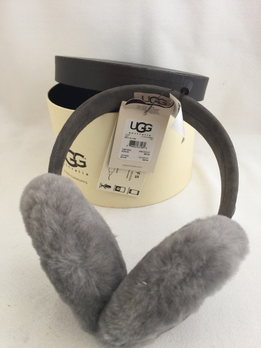 NWT UGG® Australia Tech Earmuffs Shearling/Sheepskin, Gray | eBay