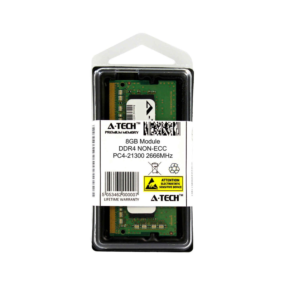 8GB DDR4 2666MHz PC4-21300 SODIMM (HP 937236-855 Equivalent