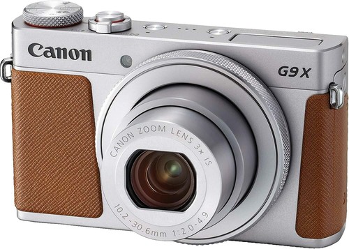 Canon PowerShot G9 X Mark II Compact Digital Camera Silver & Brown