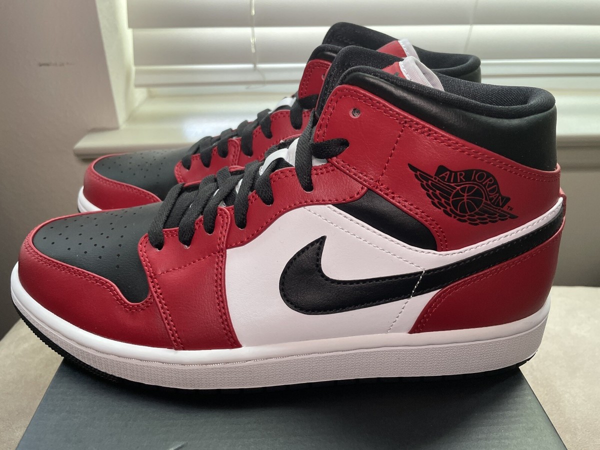 Nike Air Jordan 1 Mid Chicago Black Toe Men's Sz 9 | eBay