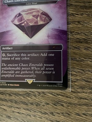 MTG Chaos Emerald Lotus Petal (7034) Secret Lair x Sonic Drop Foil
