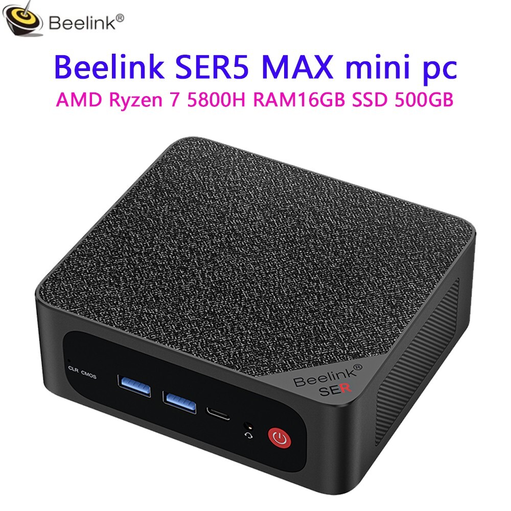 Beelink mini pc ser5 5800H AMD Office Computer RAM16GB SSD500GB 8