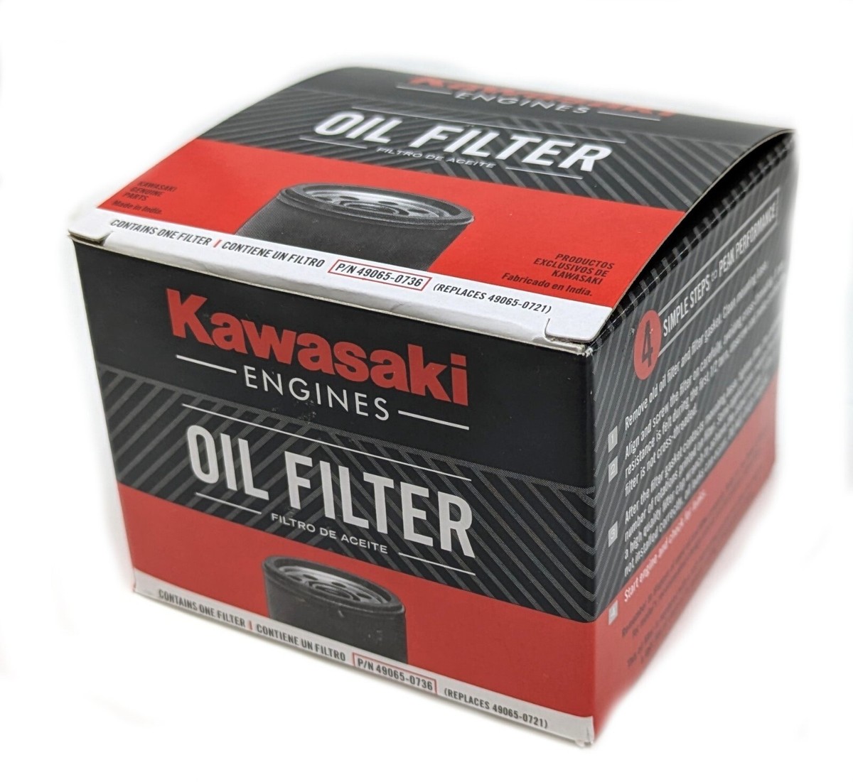 Genuine Kawasaki 49065-0736 Oil Filter Replaces 49065-7007, 49065