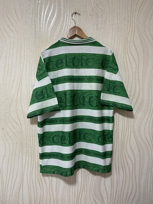 CELTIC 1995 1997 HOME FOOTBALL SHIRT SOCCER JERSEY UMBRO sz 2XL