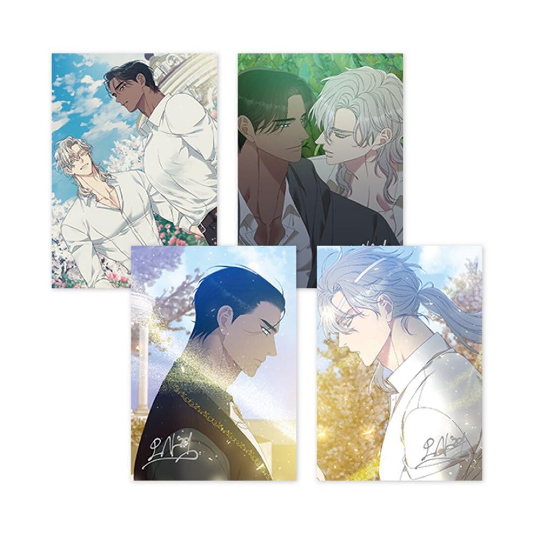 Korea BL Manhwa The Smyrna and the Capri Colored Paper 4 Types Set