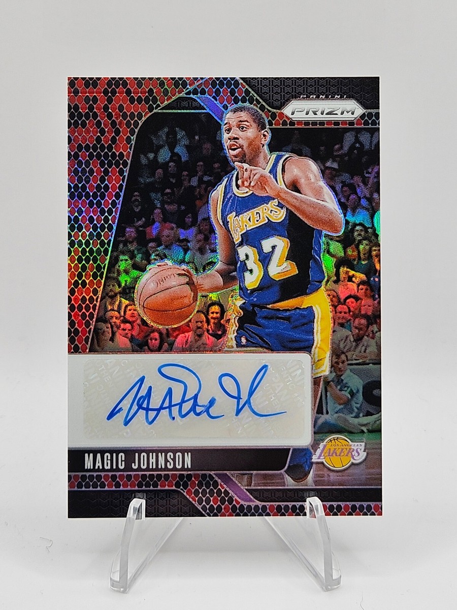 2024-25 Panini Prizm MAGIC JOHNSON AUTO Signatures Snakeskin 4/15