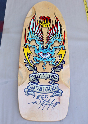 Bulldog Skates Design Skateboard Wes Humpston Signed Deck Natural