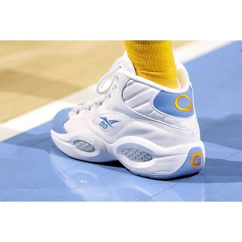 Reebok Question Mid White Blue Allen Iverson Denver Nuggets GW8854