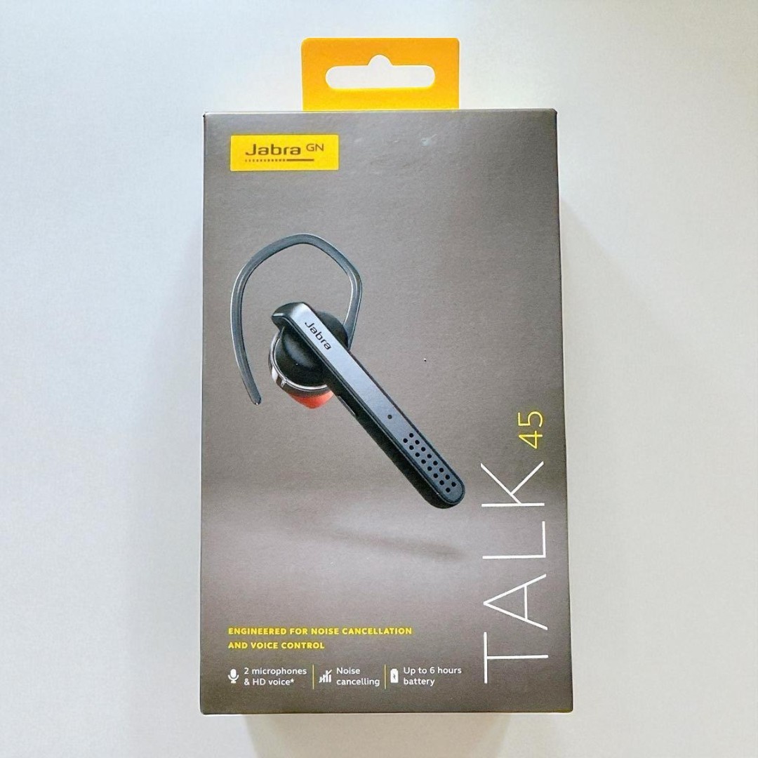 Jabra Talk 45 Bluetooth Headset HD Voice Noise Cancellation Hands