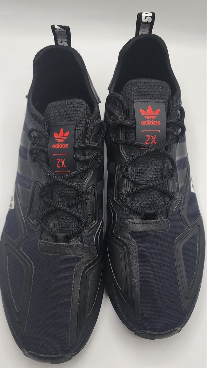 Adidas Zx 2k Boost 2.0 Running Shoes Men's Size 12 Black Blue Low