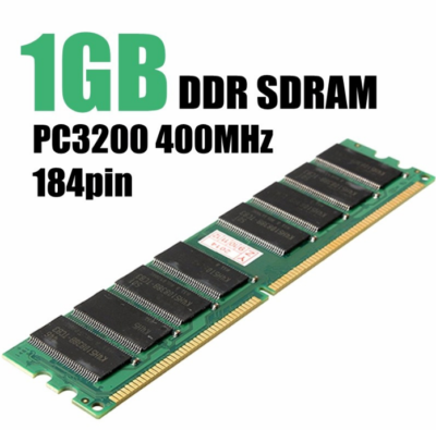 1GB DDR 400MHz PC3200 Non-ECC 184 pins in Memory Compatible Low