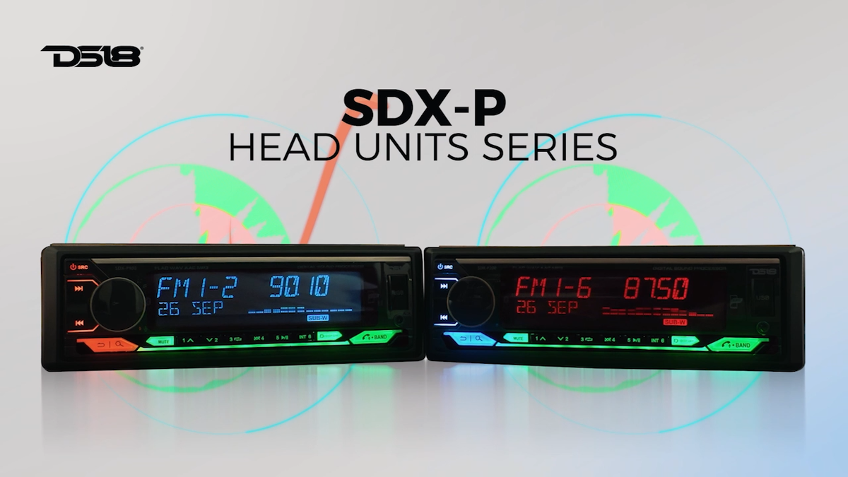 DS18 SDX-P200 Single Din Radio Headunit 240W RMS Bluetooth DSP USB