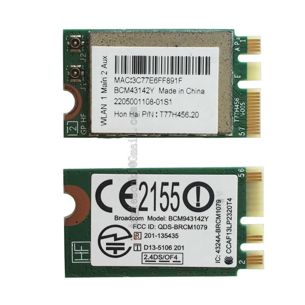 Broadcom BCM943142Y M.2 NGFF Wireless Card Bluetooth4.0 802.11b/g