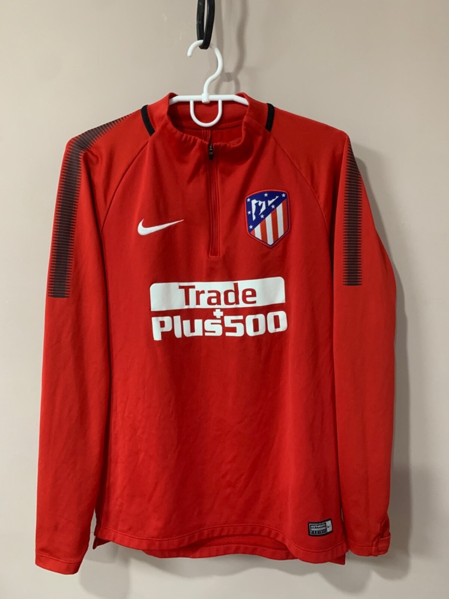 Atletico Madrid 1/3 Zip Training Football Long Sleeve Shirt Top