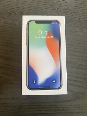 BOX ONLY Apple iPhone X (10) Silver 256gb | eBay