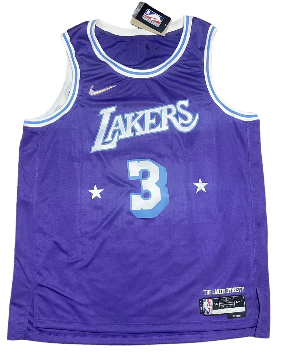 Nike Dynasty City Edition LA Lakers Jersey Davis #3 Medium sz. 56