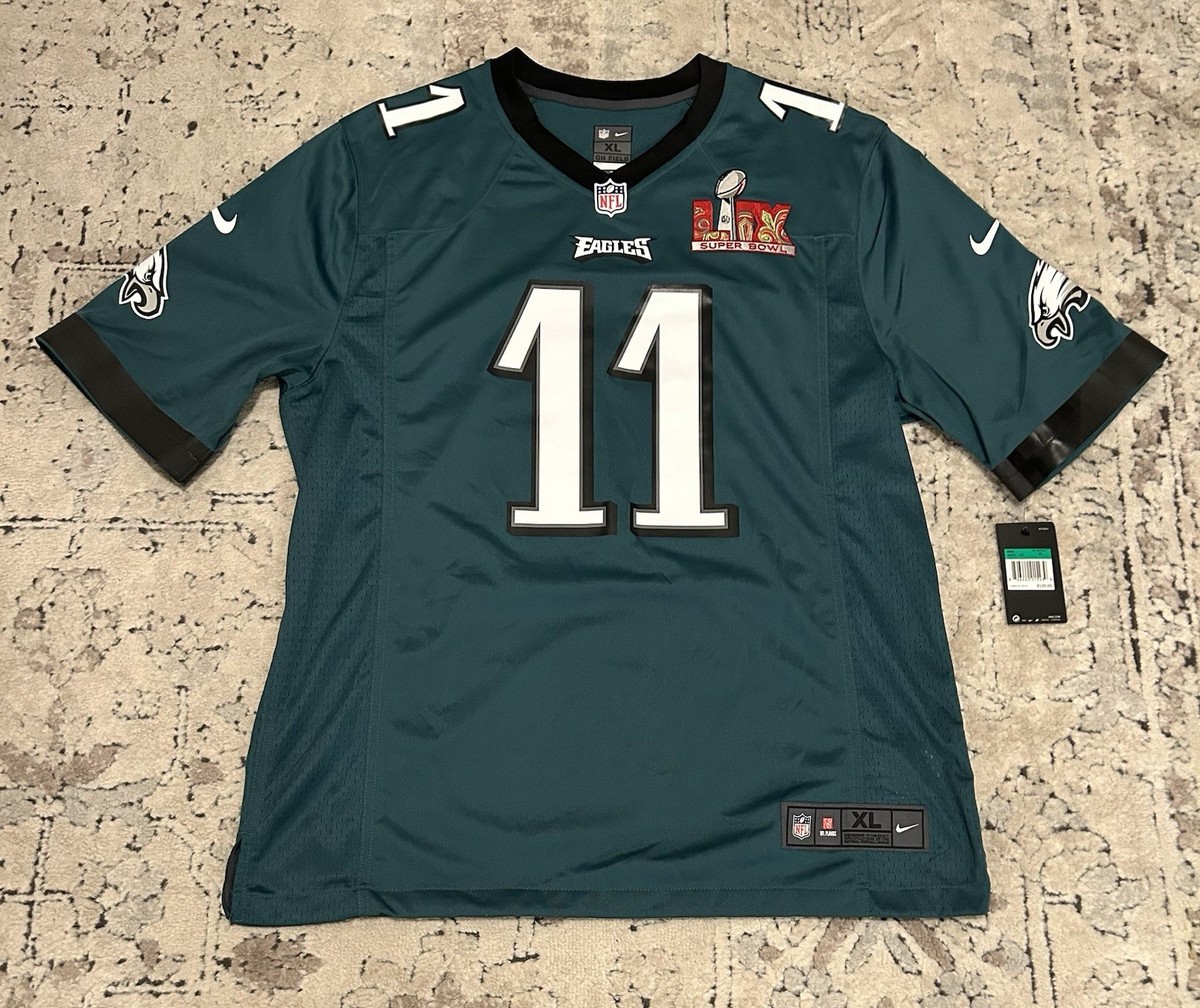 Nike Authentic Philadelphia Eagles AJ Brown #11 Super Bowl LIX