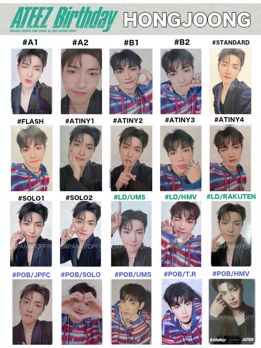 HONGJOONG ATEEZ Birthday JAPAN POB LUCKY DRAW ALBUM PHOTOCARD