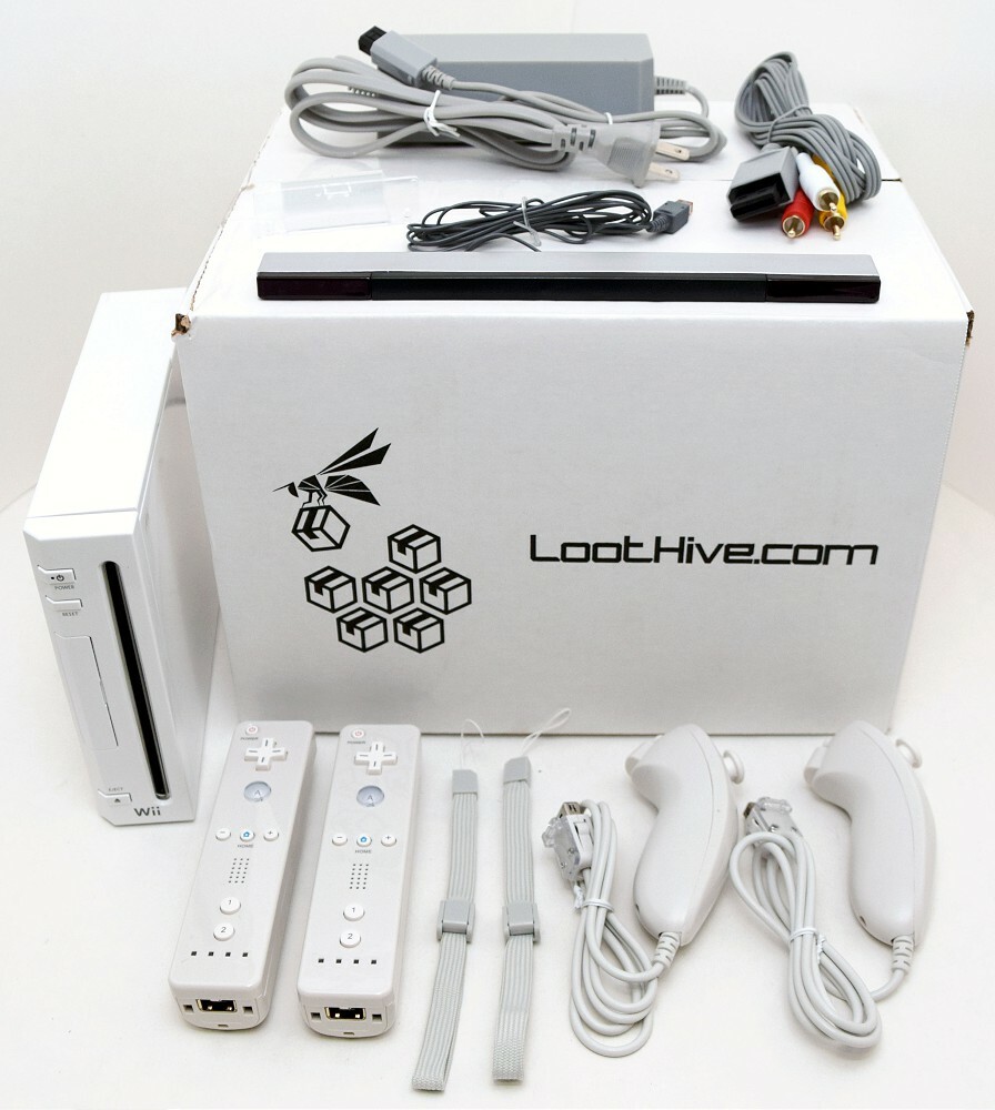 Nintendo Wii Video Game System RVL-001 Console 2-REMOTE Bundle NEW