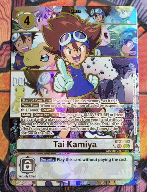Tai Kamiya BT21-102 SEC Rare Pull Digimon Card English World