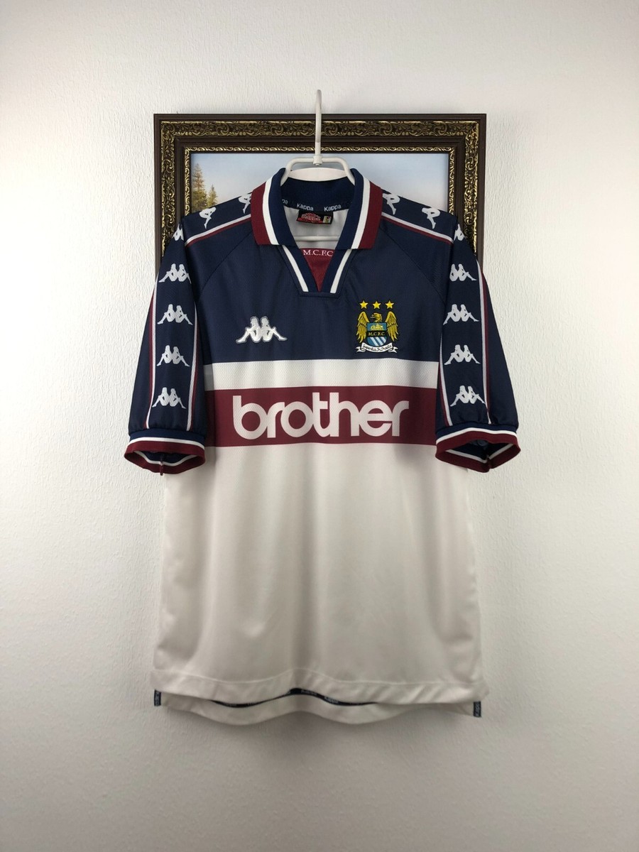 Manchester City Away football shirt 1997 Soccer Kappa Jersey