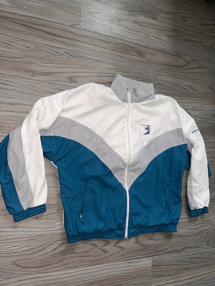 Vintage Adidas Stefan Edberg Tennis Track Jacket Blue Men's Size