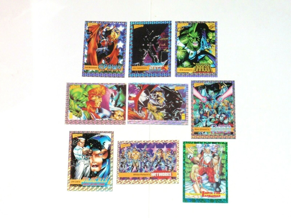 1992 WIZARD MAGAZINE SERIES 1 PRISM PROMO 9 CARD SET SPAWN TODD