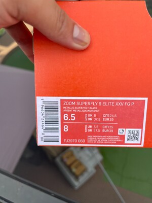 New Zoom Mercurial Superfly 9 Elite FG 25th Anniversary Size 6.5