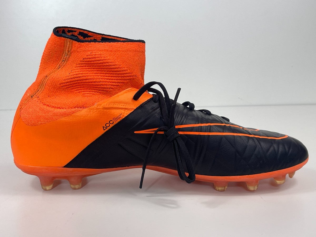 Nike Hypervenom Phantom II FG Leather Soccer Cleats Black Total