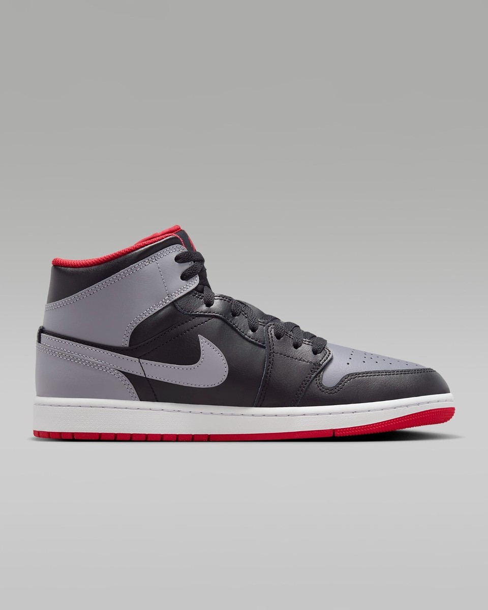 Nike Air Jordan 1 Mid - Black Cement Gray DQ8426-006 Mens Shoes