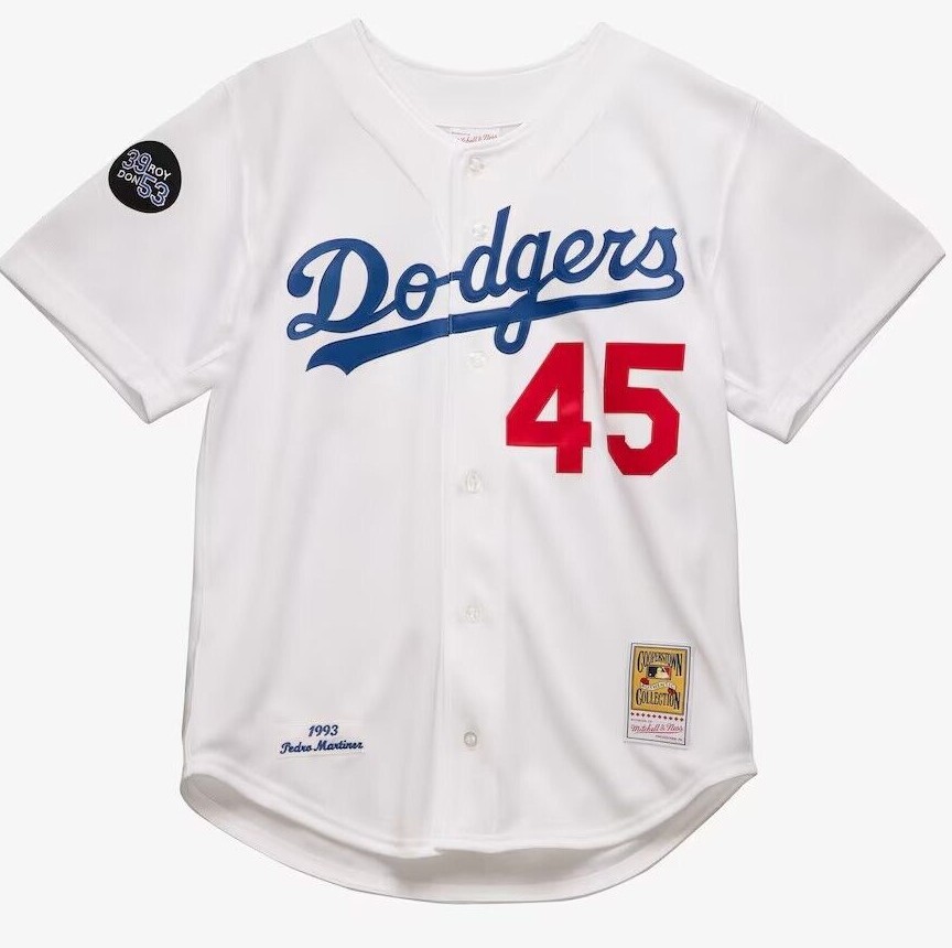 MLB Mitchell & Ness Los Angeles Dodgers #45 Baseball Jersey New