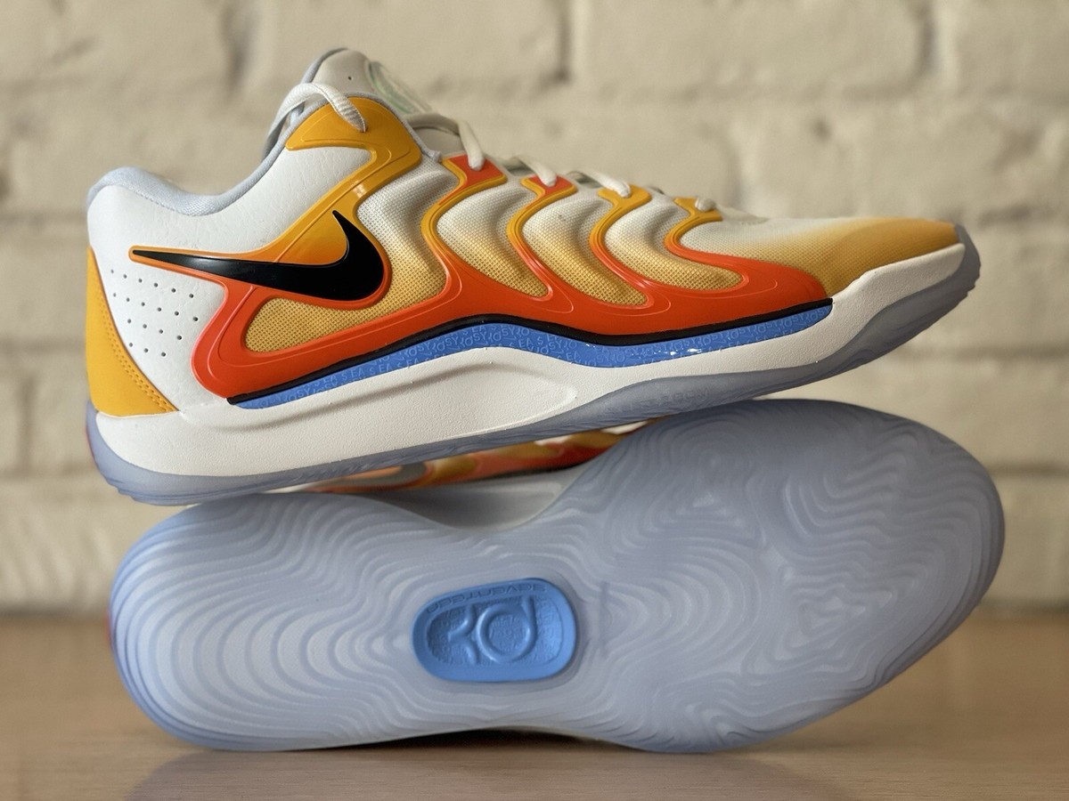 Nike Kevin Durant KD 17 Sunrise University Gold White FJ9487-700