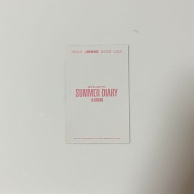 BLACKPINK JENNIE 2019 Summer Diary in Hawai Limited Photocard kpop