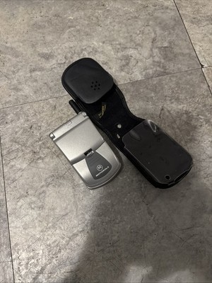 Vintage Motorola Timeport P8197 Silver Cell Phone Flip Phone, As