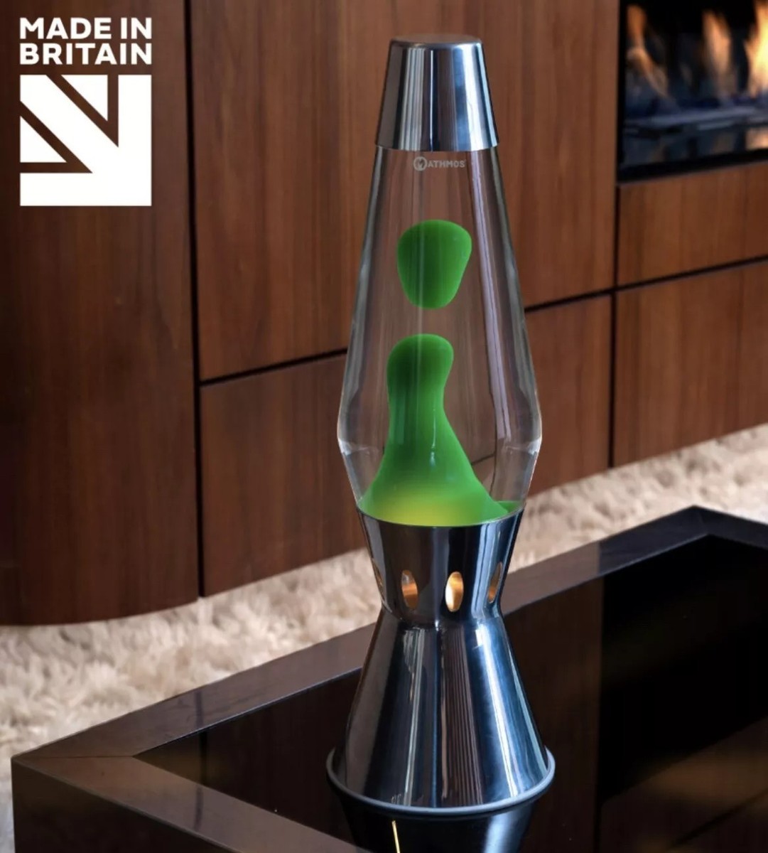 Mathmos Full Size Astro CANDLE powered Lava Lamp With GREEN wax In