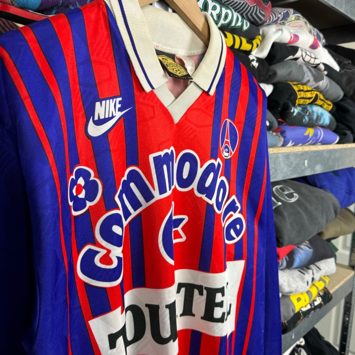 NIKE PARIS SAINT GERMAIN 1993 1994 HOME L/S FOOTBALL SHIRT SOCCER