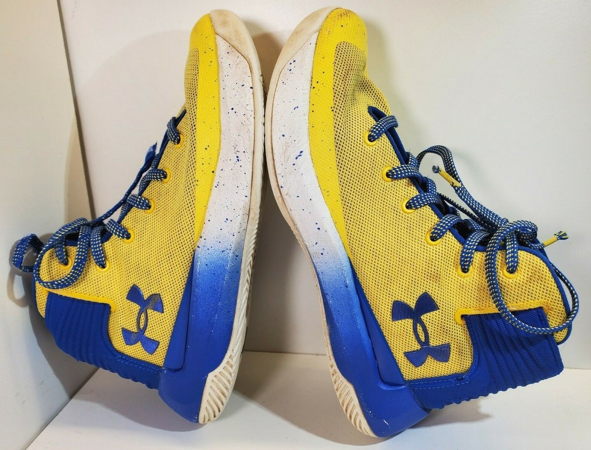 Under Armour Steph Curry SC Youth Size 5.5Y Shoes Yellow Blue