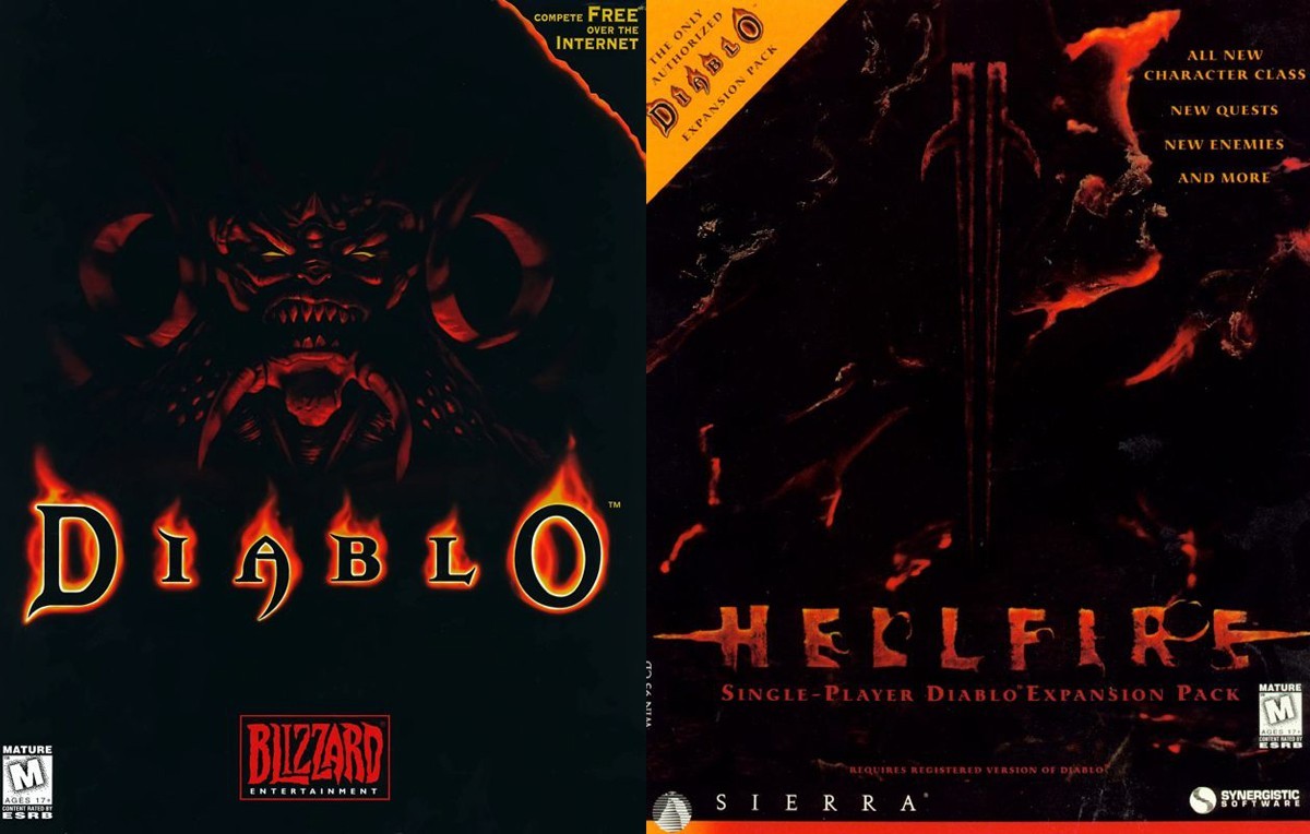 Diablo PC Game 1996 Includes Hellfire Expansion Blizzard Windows
