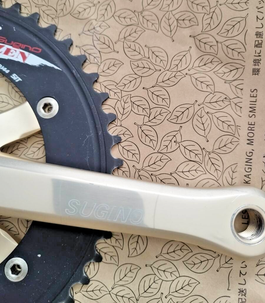 SUGINO Crankset NJS 165mm Track w/ SUGINO75 Bolts & ZEN 51T