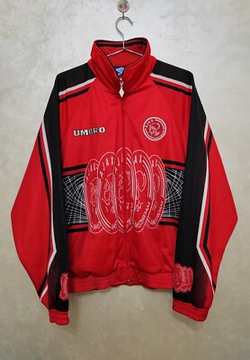 AJAX AMSTERDAM 1997-1998 TRACK SUIT JACKET FOOTBALL UMBRO RARE